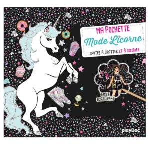 Ma pochette Mode Licorne - Cartes à gratter et à colorier