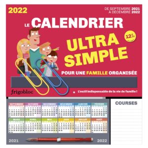 FRIGOBLOC LE CALENDRIER ULTRA SIMPLE POUR UNE FAMILLE ORGANISÉE ! DE SEPT 2021 À DÉC 2022