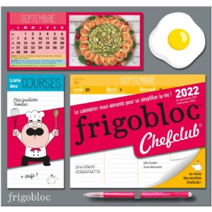 FRIGOBLOC HEBDOMADAIRE CHEFCLUB 2022 - 16 MOIS - (DE SEPT. 2021 À DÉC. 2022)