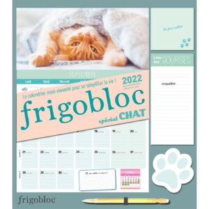 FRIGOBLOC MENSUEL CHATS 2022 - 16 MOIS - (DE SEPT. 2021 À DÉC. 2022)