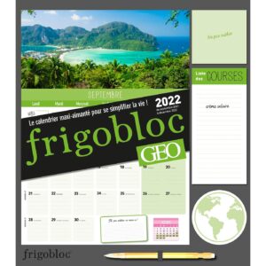 FRIGOBLOC MENSUEL GÉO 2022 - 16 MOIS - (DE SEPT. 2021 À DÉC. 2022)