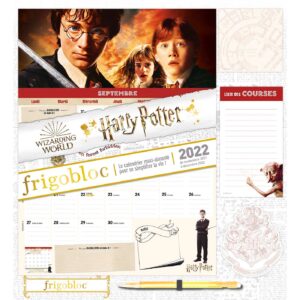 FRIGOBLOC MENSUEL HARRY POTTER 2022 - Calendrier d'organisation 16 mois (sept. 2021- déc. 2022)