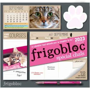 Frigobloc Hebdomadaire 2023 Chats (de sept. 2022 à déc. 2023)