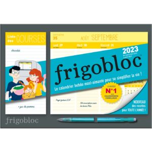 Mini Frigobloc Hebdomadaire 2023-Calendrier d'organisation familiale/ sem (sept. 2022-août 2023)