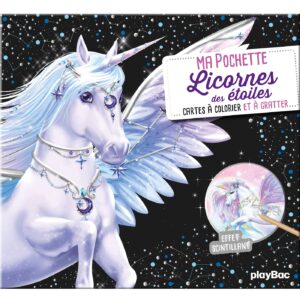 MA POCHETTE LICORNES DES ETOILES A GRATTER