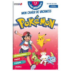 Cahier de vacances 2024 Pokémon - Les incollables - CE1 au CE2 - 7/8 ans