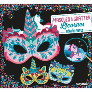 MASQUES A GRATTER LICORNES SINTILLANTES