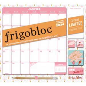 Frigobloc Mensuel 2024 Déco Art déco (de janv. à déc. 2024) - édition limitée